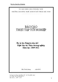 Báo cáo Thực tập tốt nghiệp trường cao đẳng thực hành nghề Bắc Ninh