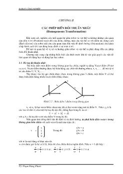 Các phép biến đổi thuần nhất (Homogeneous Transformation)