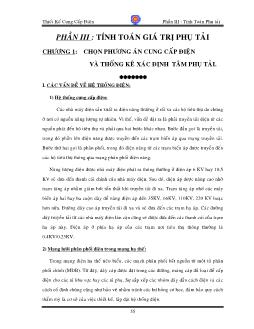 Chọn phương án cung cấp điện và thống kê xác định tâm phụ tải