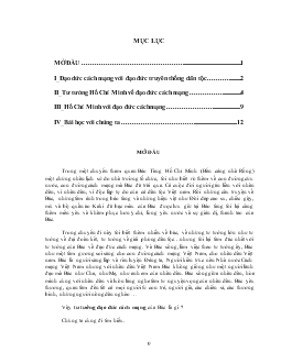 Đạo đức cách mạng với truyền thống đạo đức dân tộc