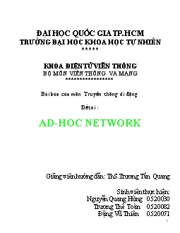 Đề tài Ad-Hoc network
