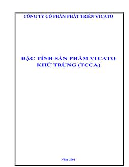 Đề tài Đặc tính sản phẩm vicato khử trùng (tcca)