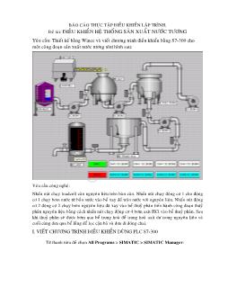 Đề tài Điều khiển hệ thống sản xuất nước tương