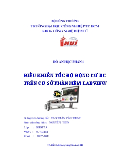Đề tài Điều khiển tốc độ động cơ DC trên cơ sở phần mềm labview