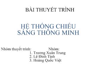 Đề tài Hệ thống chiếu sáng thông minh