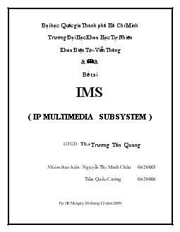 Đề tài IMS ( IP MULTIMEDIA SUBSYSTEM )