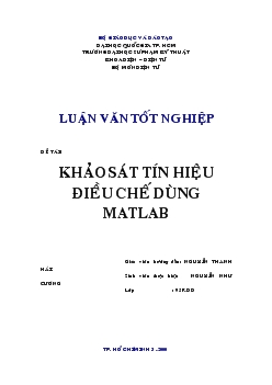 Đề tài Khảo sát tín hiệu điều chế dùng matlab