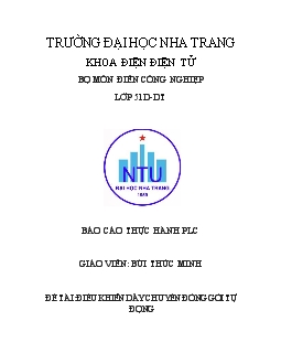 Đề tài Nghiên cứu điều khiển dây chuyền đóng gói tự động