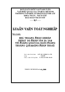Đề tài Nghiên cứu hệ thống điều khiển thiết bị điện từ xa và tư động quay số báo động thông qua mạng điện thoại