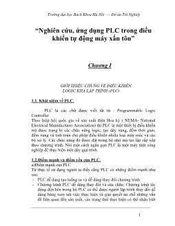 Đề tài Nghiên cứu, ứng dụng PLC trong điều khiển tự động máy xấn tôn