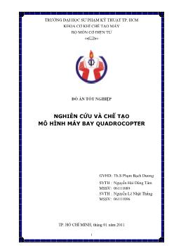 Đề tài Nghiên cứu và chế tạo mô hình máy bay quadrocopter