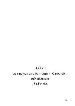 Đề tài Quy hoạch chung thành phố Thái Bình đến năm 2020 (tỷ lệ 1/10000)