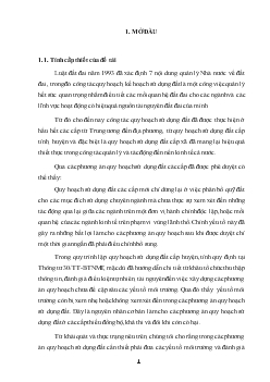 Đề tài Sử dụng một số chỉ tiêu môi trường để đánh giá quy hoạch sử dụng đất thành phố Lạng Sơn, tỉnh Lạng Sơn