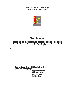 Đề tài Thiết kế bộ báo chuông giờ học trường đại học bách khoa Hà Nội