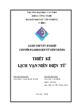 Đề tài Thiết kế lịch vạn niên điện tử