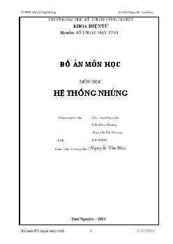 Đề tài Thiết kế mạch chuông báo tiết hoc tự động cho các trường học