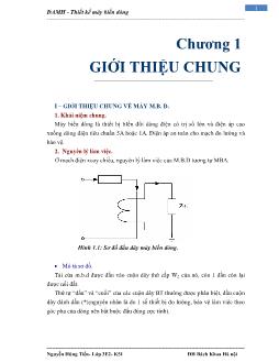 Đề tài Thiết kế máy biến dòng