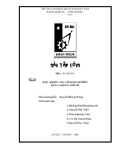 Đề tài Tìm hiểu điều khiển chuyển động rôbôt bằng động cơ bước