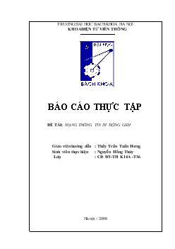 Đề tài Tìm hiểu mạng thông tin di động gsm