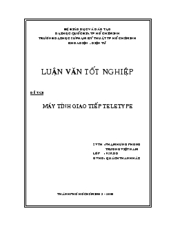 Đề tài Tìm hiểu máy tính giao tiếp teletype