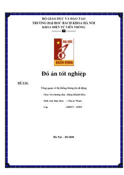 Đề tài Tìm hiểu tổng quan về hệ thống thông tin di động