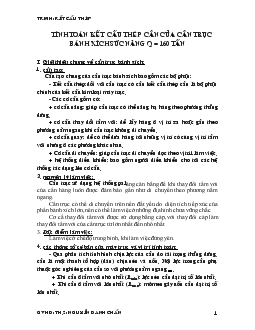 Đề tài Tính toán kết cấu thép cần của cần trục bánh xích sức nâng q = 160 tấn