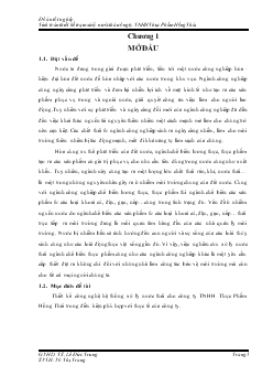 Đề tài Tính toán thiết kế trạm xử lý nước thải công ty TNHH Thực Phẩm Hồng Thái