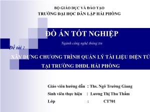 Đồ án Chương trình xây dựng chương trình quản lý tài liệu điện tử tại trường đại học dân lập Hải Phòng
