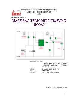 Đồ án Mạch báo trộm dùng tia hồng ngoại