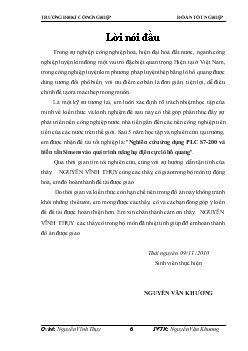 Đồ án Nghiên cứu ứng dụng PLC S7-200 và biến tần Simens vào quá trình nâng hạ địên cực lò hồ quang
