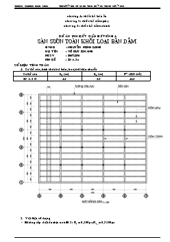 Đồ án Sàn sườn toàn khối loại bản dầm