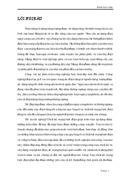 Đồ án Tình hình thiết kế mạng lưới điện