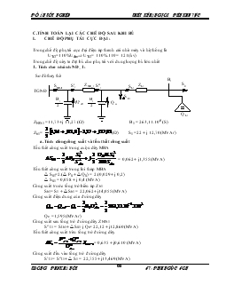 Đồ án Tổng quan thiết kế mạng lưới điện khu vực