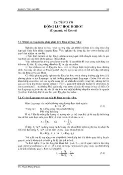 Động lực học Robot (Dynamic of Robot)