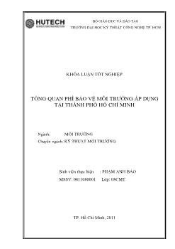 Khóa luận Tổng quan phí bảo vệ môi trường áp dụng tại thành phố Hồ Chí Minh