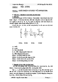 Luận văn Giới thiệu sơ lược về thyristor - Nguyễn Văn Hiền