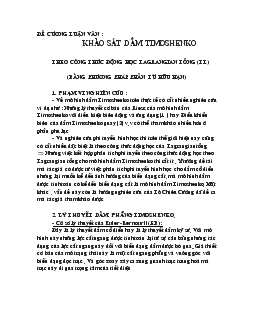 Luận văn Khảo sát dầm timoshenko theo công thức động học lagrangian tổng (tl) (bằng phương pháp phần tử hữu hạn)