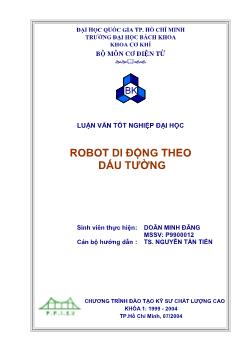 Luận văn Robot di động theo dấu tường