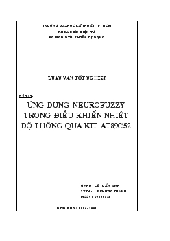 Luận văn Ứng dụng neurofuzzy trong điều khiển nhiệt độ thông qua kit at89c52