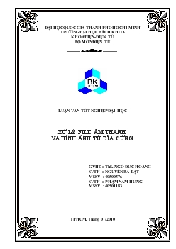 Luận văn Xử lý file âm thanh và hình ảnh từ đĩa cứng