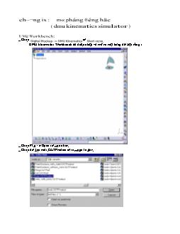 Mô phỏng động học ( dmu kinematics simulator )