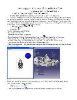 Tạo bản vẽ 2d từ bản vẽ 3d ( generative drafting )