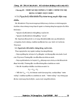 Thiết kế bộ chỉnh lưu điều chỉnh tốc độ động cơ điện một chiều