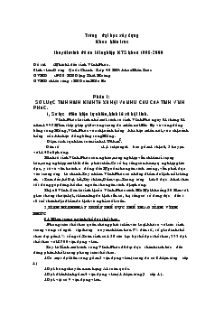 Thuyết minh Đồ án tốt nghiệp kiến trúc sư khoá 1995-2000: Nhà thi đấu tỉnh Vĩnh Phúc