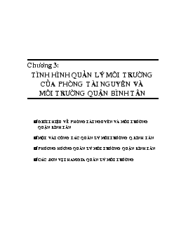 Tình hình quản lý môi trường của phòng tài nguyên và môi trường quận Bình Tân