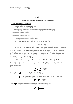 Tính toán động học hệ dẫn động