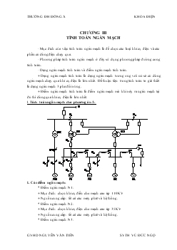 Tổng quan tính toán ngắn mạch