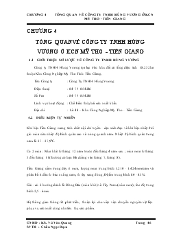 Tổng quan về công ty YNHH Hùng Vương ở khu công nghiệp Mỹ Tho - Tiền Giang