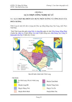 Vấn đề lựa chọn công nghệ xử lý