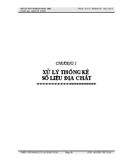 Quá trình xử lý và thống kê số liệu địa chất